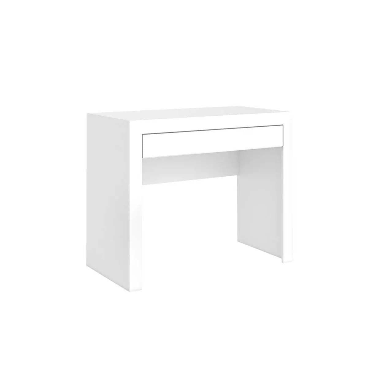 Escrivaninha P Escritorio Msm421 C 1 Gaveta Branco Movelbento