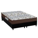 Cama Box Queen Colchao Espuma D45 Ortobom Ep Fort Tech Iso 150 Base Crc Suede Black 158x198