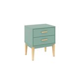 Mesa Cabeceira Infantil Le 6007 C 2 Gavetas Oliva Movelbento