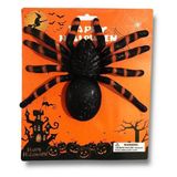 Aranha para Decoração Happy Halloween Plástica Silver Preta 16x20 cm 1 Unidade