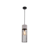 Lustre Pendente Taschibra Strong Cimento E27 Preto Bivolt