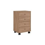 Mesa Cabeceira Infantil Presence C 4 Gavetas Nogal Demobile