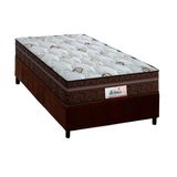 Cama Box Solteiro Colchao Molas Probel Masterpocket Ensacadas Prodormir Miami Base Crc Suede Brown 88x188