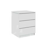 Mesa Cabeceira Infantil Veronna C 3 Gavetas Neve Tcil Moveis
