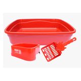 Kit Banheiro Brinqpet 3 Peças Vermelho Para Gatos - Tam. Único