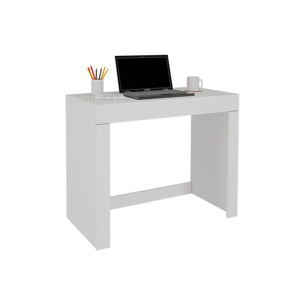 Mesa Notebook Escritorio Cleo C 1 Gaveta Branco Permobili