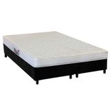 Cama Box Queen Colchao Espuma Herval Ag65 Frontier Base Crc Suede Black 158x198