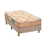 Cama Box Solteiro Colchao Espuma Polar D33 Perola Base Crc Rustico Clean 88x188