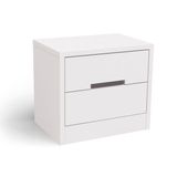 Mesa Cabeceira Infantil S822 C 2 Gavetas Branco Kappesberg