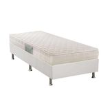 Cama Box Solteiro Colchao Espuma Herval D45 Droom Base Crc Courano White 88x188