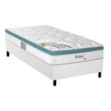 Cama Box Solteiro Colchao Molas Herval Masterpocket Ensacadas Meditare Base Crc Courano White 88x188