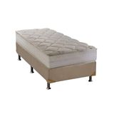 Cama Box Solteiro Colchao Espuma Herval D28 Ag65 Joy Base Crc Suede Clean 88x188