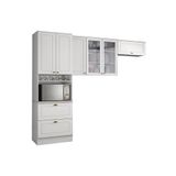 Kit De Cozinha Modulada 3 Pecas Americana 2 Armarios 1 Paneleiro Cpt05 Branco Henn