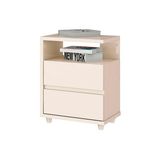 Mesa Cabeceira Infantil Campeche C 2 Gavetas Off White Henn