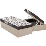 Cama Box Bau Solteiro Colchao Espuma Polar D28 Ep Orthoface Class Base Crc Suede Clean 88x188