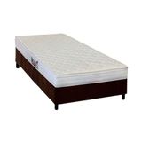 Cama Box Solteiro Colchao Espuma Herval Ag65 Frontier Base Crc Suede Brown 88x188