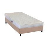 Cama Box Solteiro Colchao Espuma Herval Ag65 Frontier Base Crc Suede Clean 88x188
