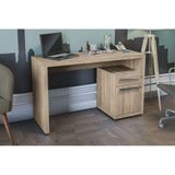 Mesa Notebook Escritorio S970 C 1 Porta E 1 Gaveta Nogal Kappesberg