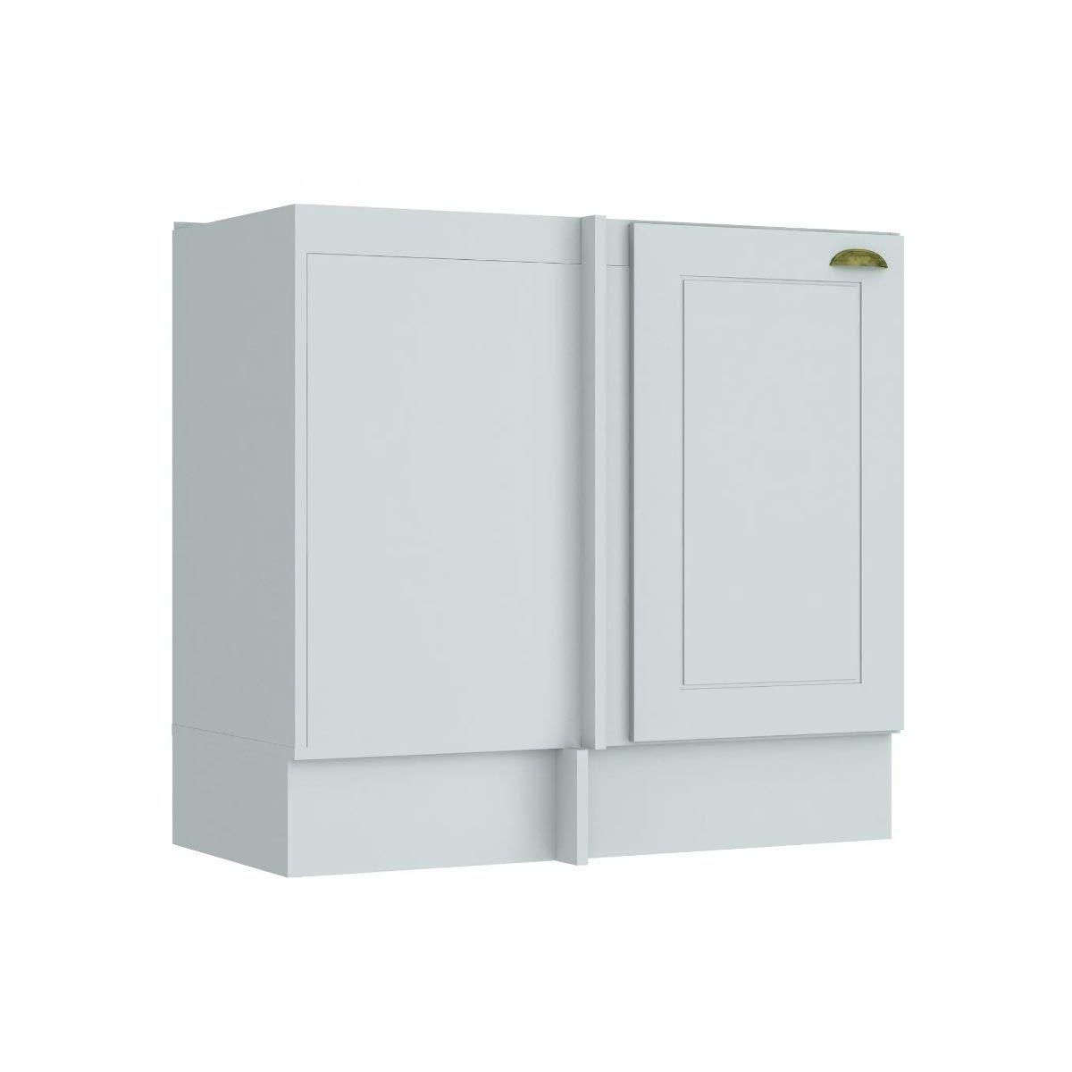 Gabinete De Cozinha Modulado Balcao Canto Reto Americana 1 Porta S Tampo Branco Henn