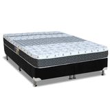 Conjunto Box-Colchão Castor Bonnel System Class+Cama Box Black Queen 158