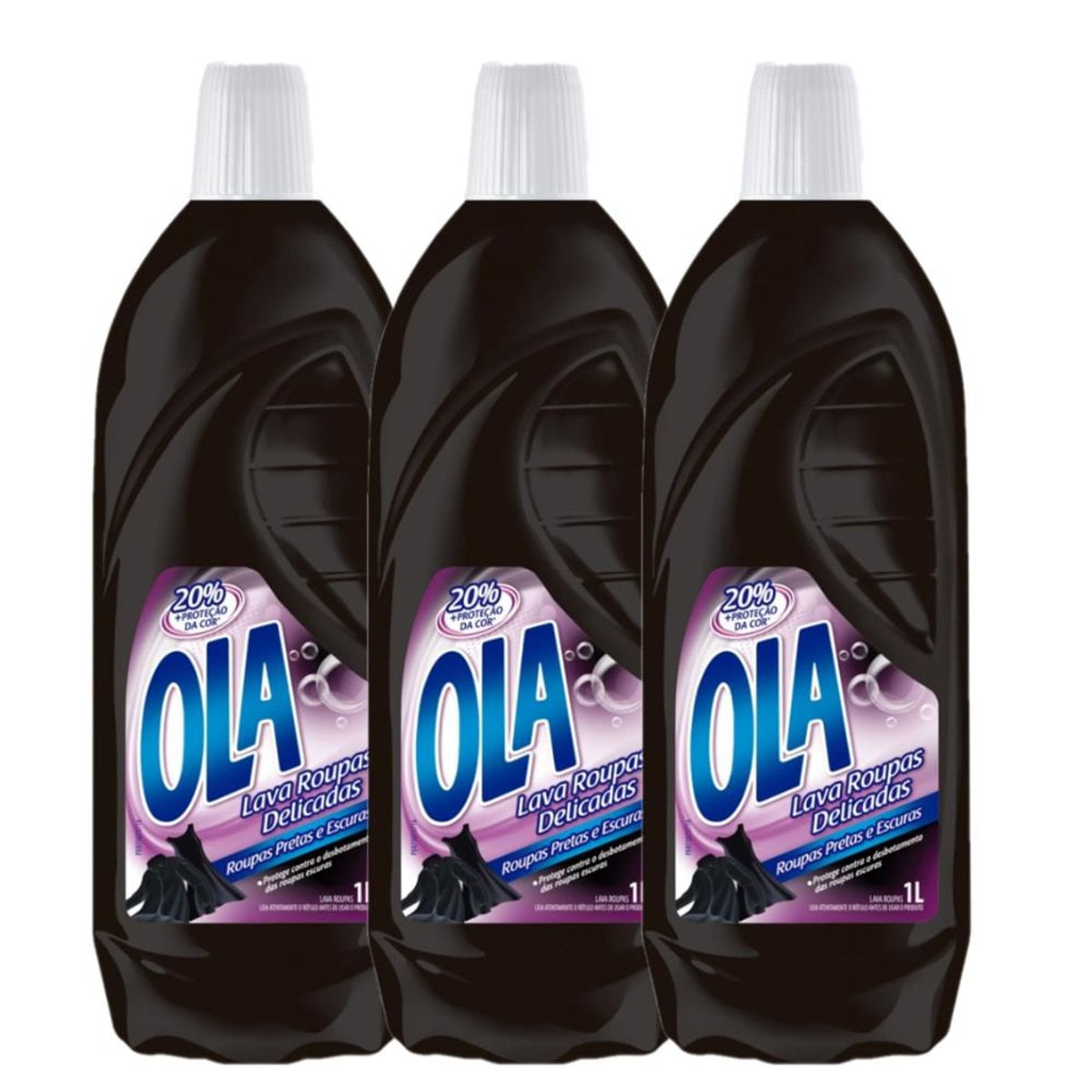 Kit com 3 Lava Roupas Ola Roupas Pretas 1L Cada - Carrefour