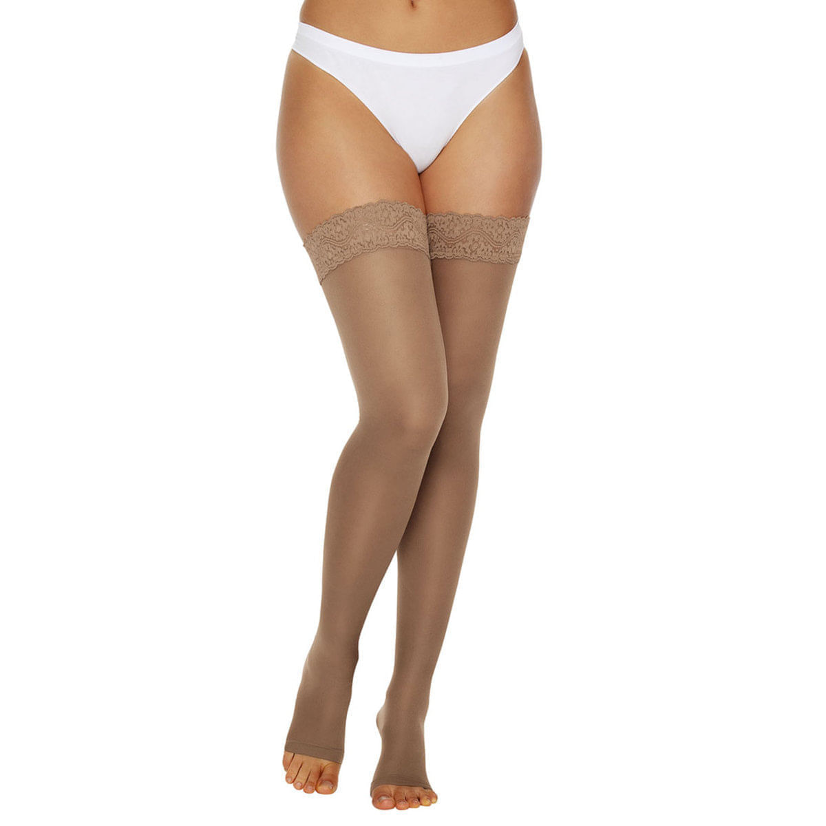 Meia Kendall 7/8 Média Compressão c/Silicone s/Ponteira Castanho - G Menor preço em Meia Kendall 7/8 Média Compressão c/Silicone s/Ponteira Castanho - G