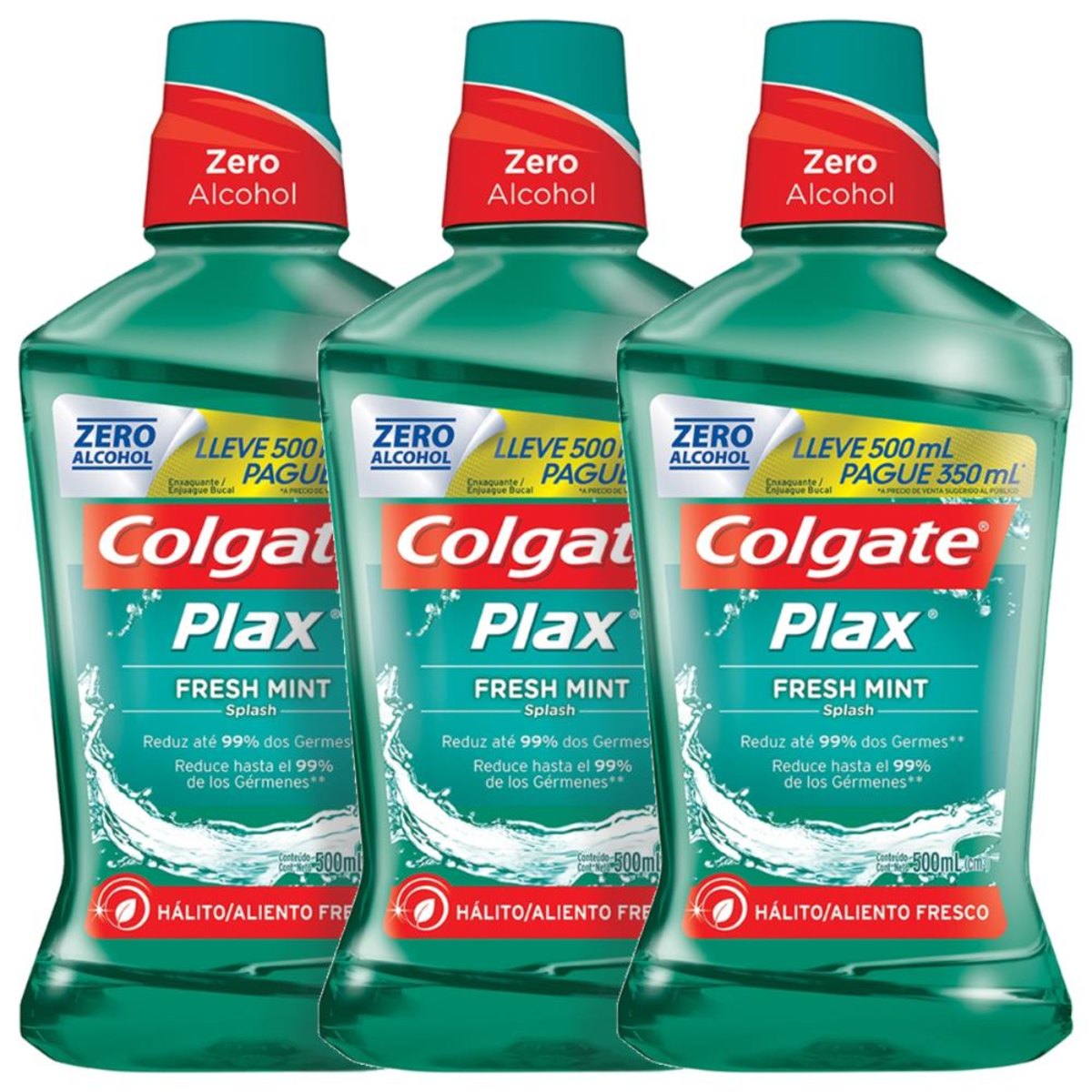 MP20395256_Kit-Enxaguante-Bucal-Colgate-Plax-Fresh-Mint-500ml-Leve-500ml-Pague-350ml-com-3-unidades_1_Zoom