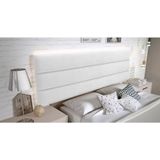 Cabeceira Sonho Line King 1,95m Painel Em Corino Branco