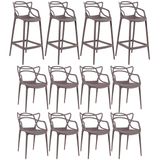 Kit - 8 X Cadeiras + 4 X Banquetas Altas Masters Allegra - Fendi