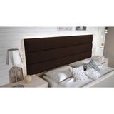 Cabeceira Sonho Line Casal 1,40m Painel Em Suede Marrom