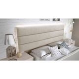 Cabeceira Sonho Line Queen 1,60m Painel Em Suede Bege