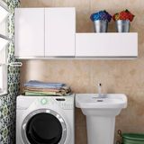 Kit Área De Serviço Madesa Acordes Glamy 100% MDF com 2 Armários Aéreos