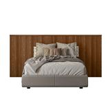 Cabeceira De Madeira Para Cama Box Casal E Queen 241cm Palmeira L06 Freijó - Mpozenato