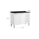 Gabinete Bertolini Evidence 7126 c/Tampo 120cm Branco