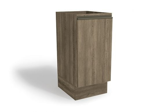 Balcão (Gabinete) de Cozinha Kappesberg Maxxi G741 Madeira 1 Porta S/tampo 40cm Cor Nogal