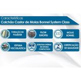 Colchão Castor Molas Bonnel Class+Cama Box Queen 158x198