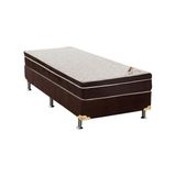 Colchão Ortobom Ortopédico Exclusive+Cama Box Solteiro 88x188