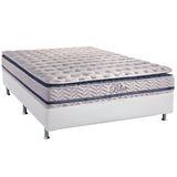 Colchão Paropas Molas Ensacadas Blue+Cama Box White Casal 138