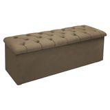 Calçadeira Queen Size Simbal Lotus Queen Size -  Cor Nobuck Marrom Taupe