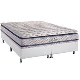 Colchão Paropas Molas Ensacadas Blue+Cama Box White Queen 158