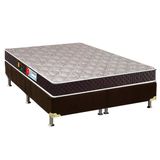 Conjunto Colchão Castor D45 Sleep Max 18cm+Cama Box Café Queen 158