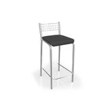 Banqueta Kappesberg Zurique 1B605CR Cromad/Preto