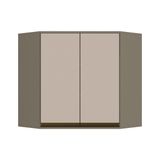 Armário Aéreo Henn Connect Canto Oblíquo 83cm Duna/Cristal