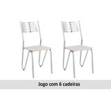 Cadeira Kappesberg Nápoles 2C045CR (6 Uni) Croma/Branco