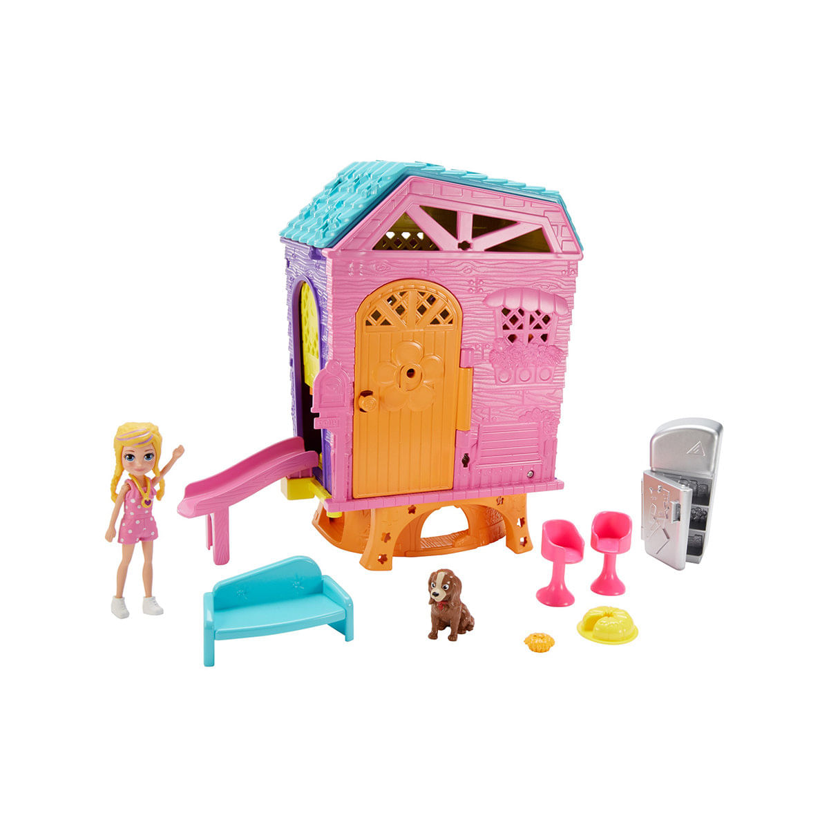 Polly Pocket! Clubhouse da Polly, Set de Jogos, Polly e Peaches, Nova Polly  Mattel - Carrefour