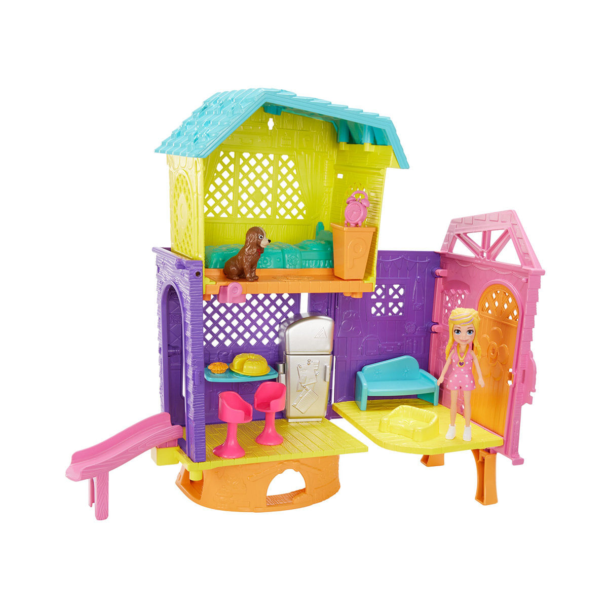 Polly Pocket! Clubhouse da Polly, Set de Jogos, Polly e Peaches, Nova Polly  Mattel - Carrefour