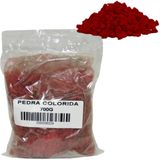 Pedra Cascalho Vermelha para Decoração 700G