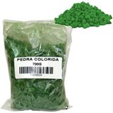 Pedra Cascalho Verde Escuro para Decoração 700G