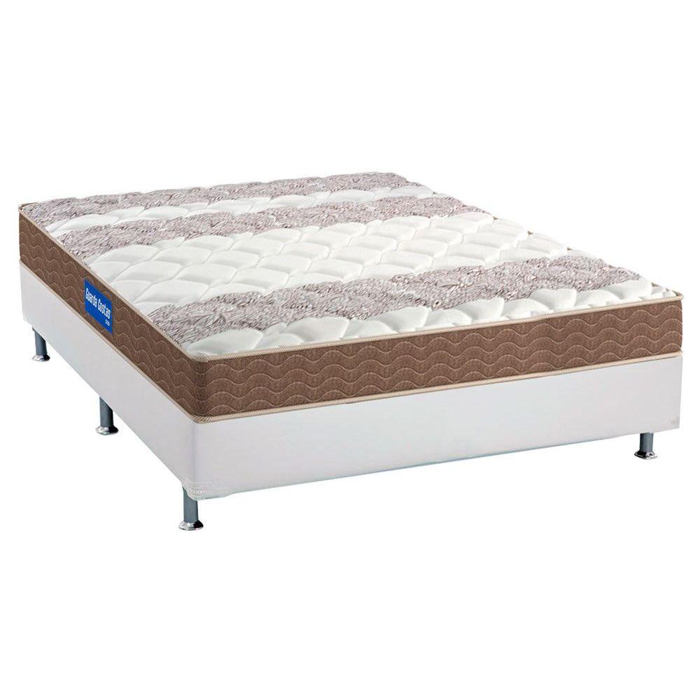 Cama Box Casal Colchao Espuma Probel D33 Guarda Costa Base Crc Courano White 138x188