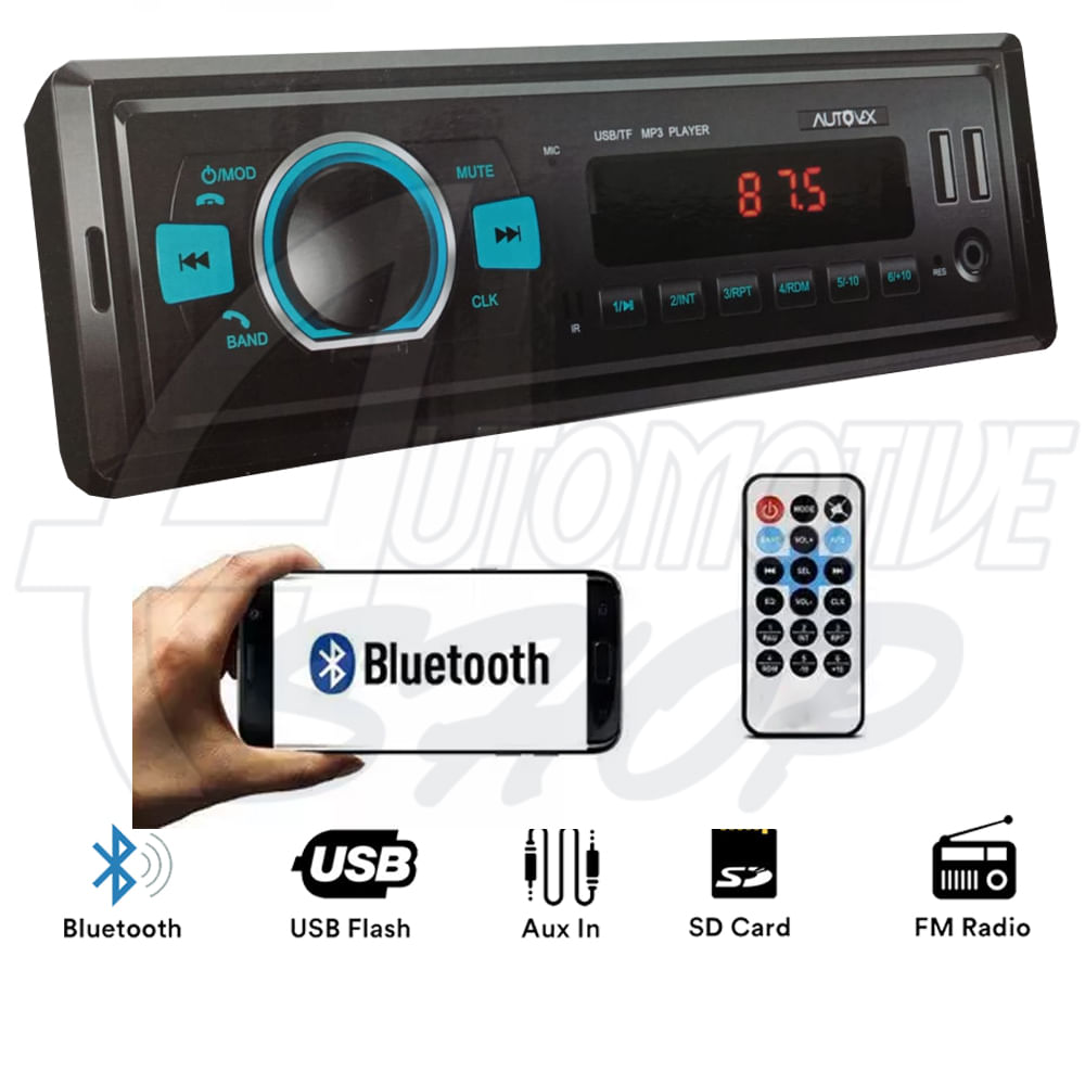 Som Radio Automotivo Mp3 Player 2202 Buetooth Aux Dual Usb